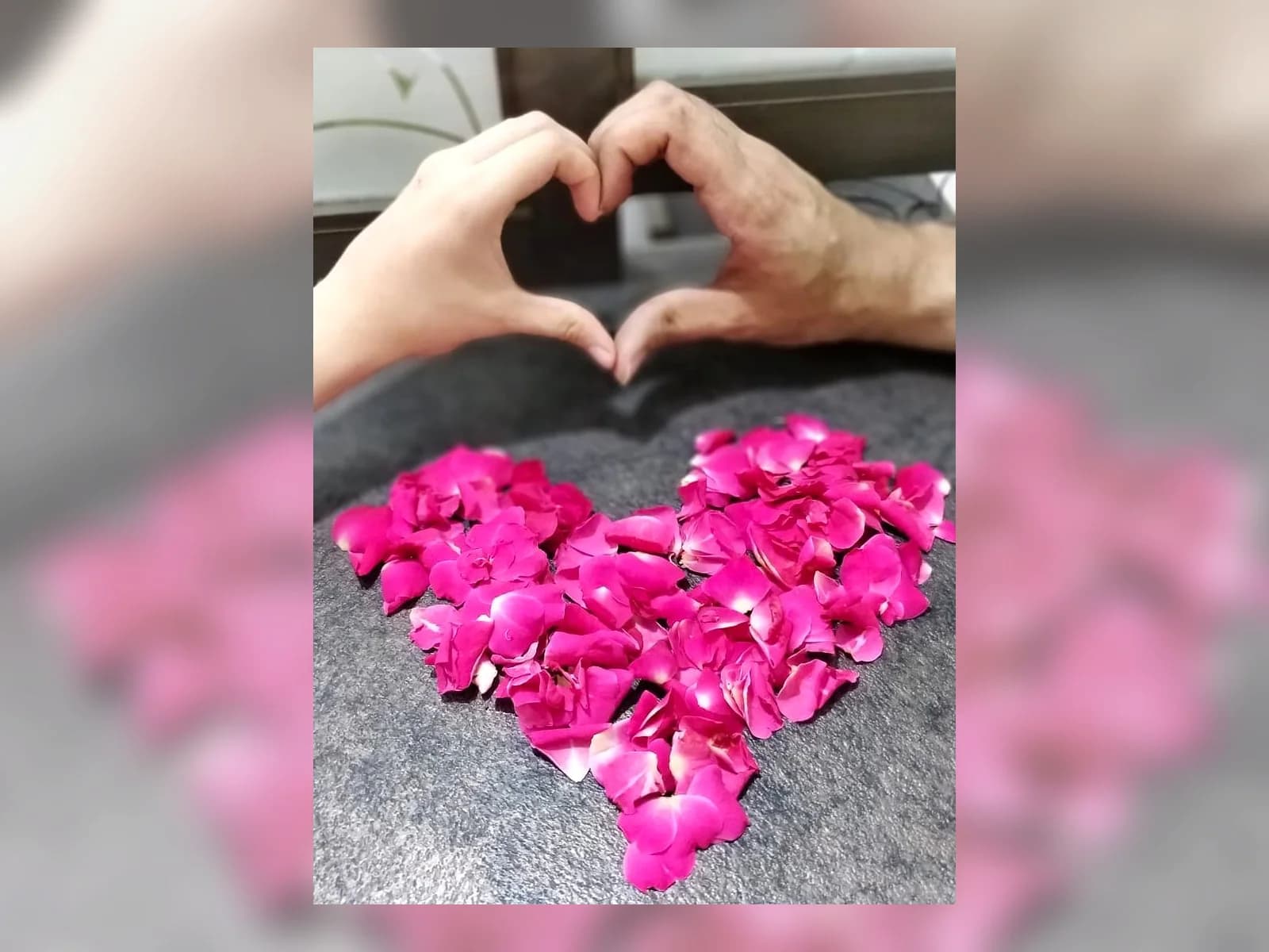 Petal Heart Hand Portrait by Meraki Arts 53 - Customized Gifts portfolio for birthdays and anniversaries custom requests.