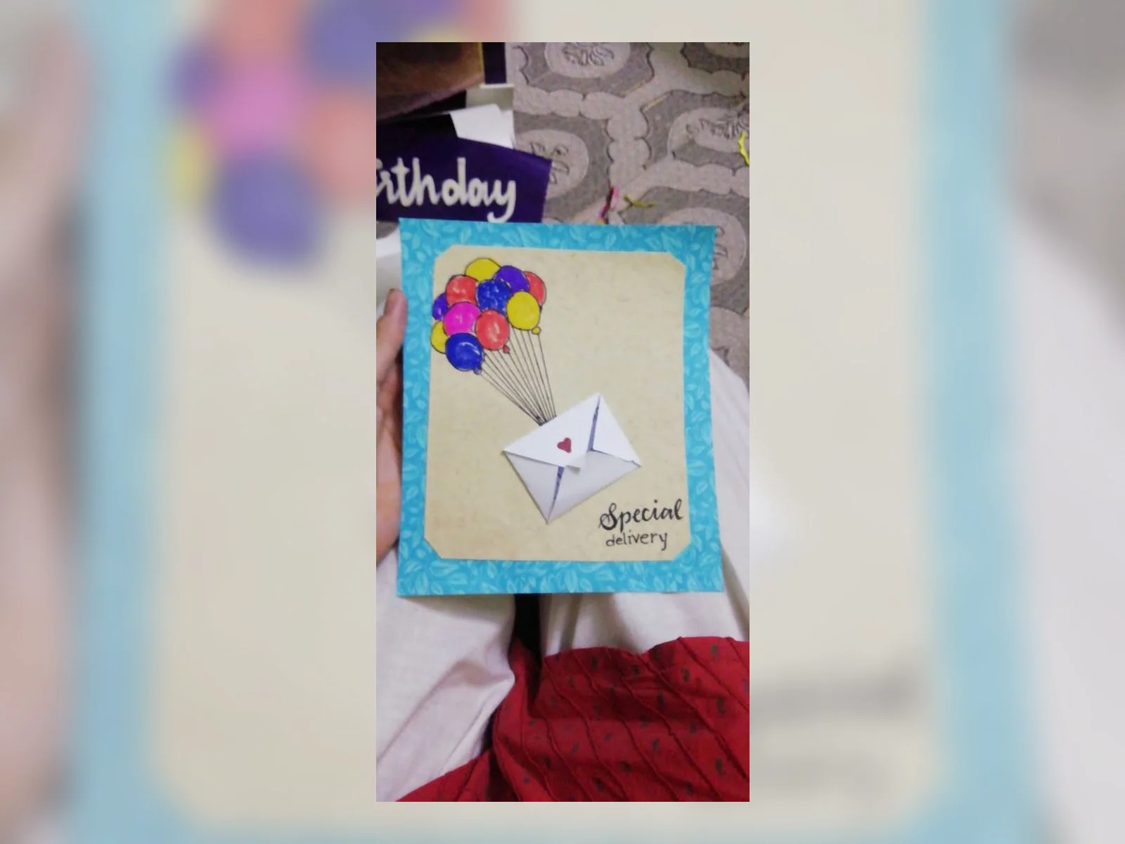 Balloon Note Keepsake by Meraki Arts 53 - Customized Gifts portfolio for birthdays and anniversaries custom requests.