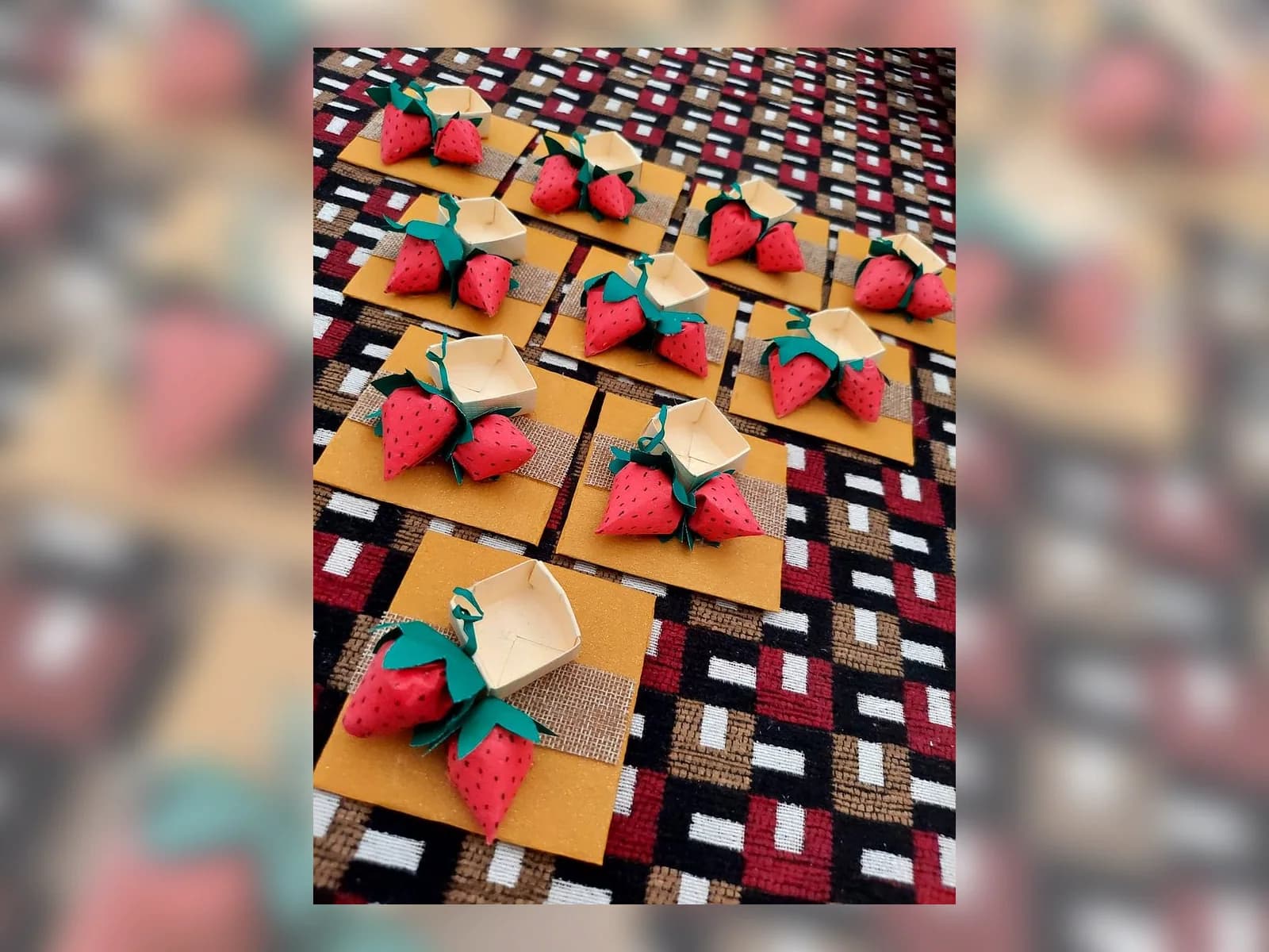 Strawberry Gift Pair by Meraki Arts 53 - Customized Gifts portfolio for birthdays and anniversaries custom requests.