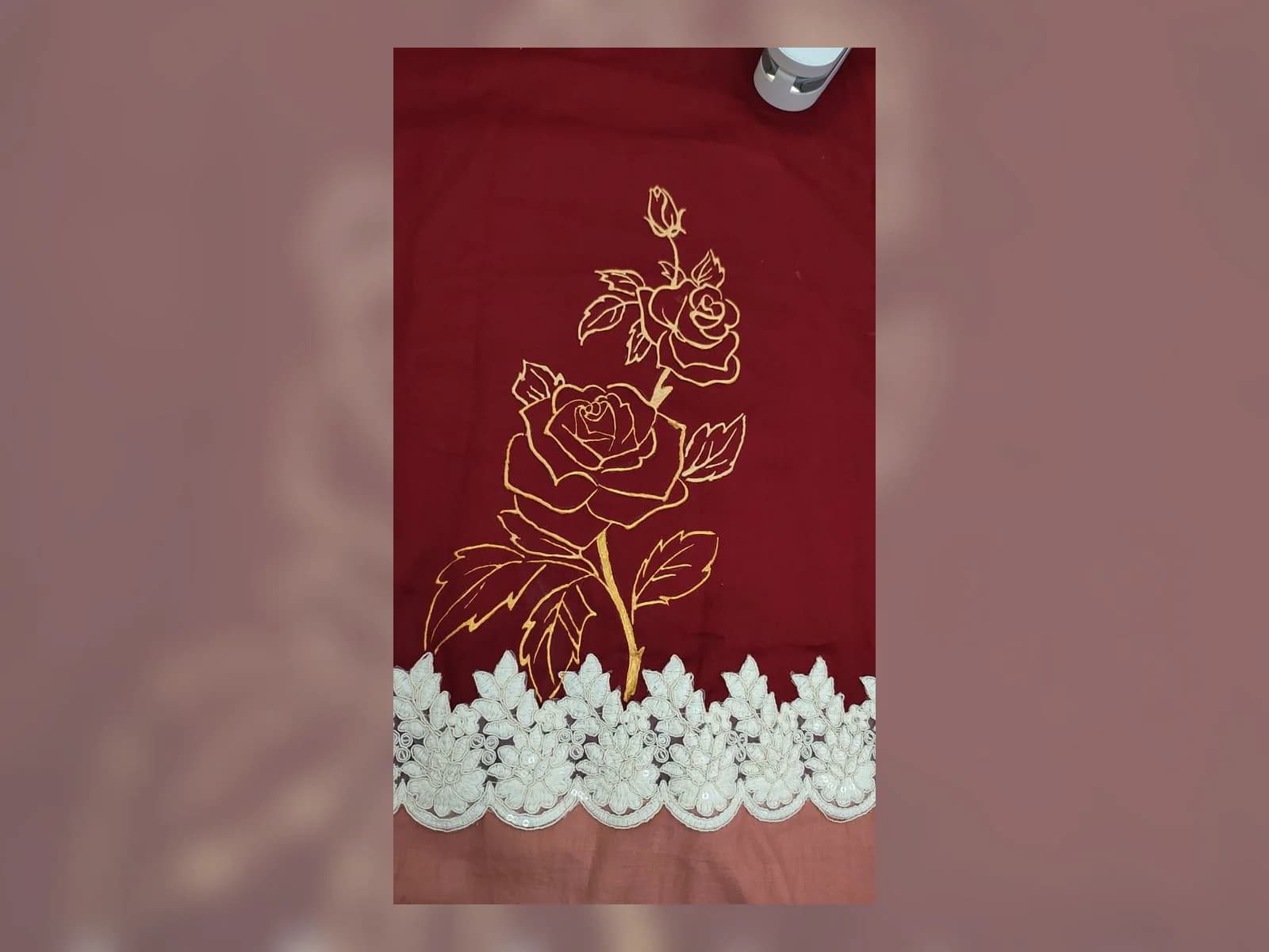 Golden Bloom Lace Panel