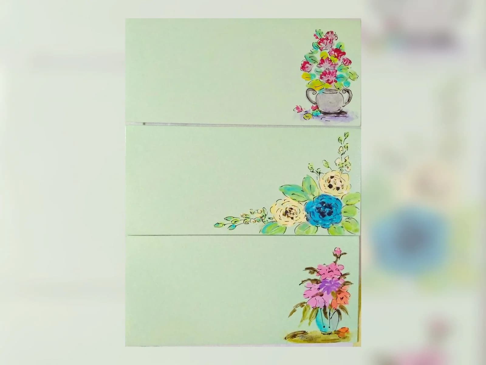 Mint Garden Letter Set by Meraki Arts 53 - Paintings portfolio for wall decor and personal gifts custom requests.