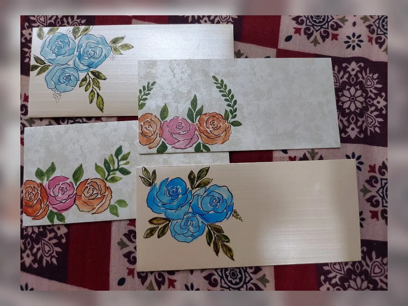 Vintage Rose Letter Garden by Meraki Arts 53 - Paintings portfolio for wall decor and personal gifts custom requests.
