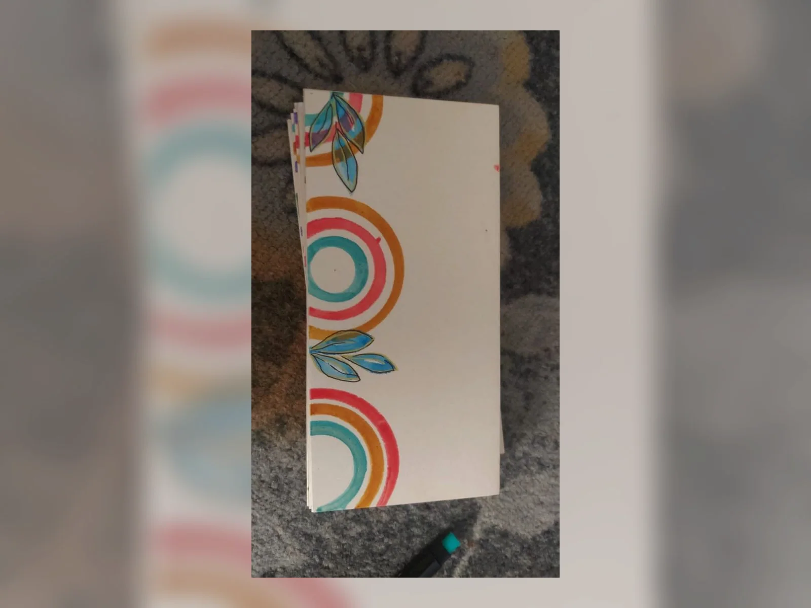 Rainbow Arc Bookmark by Meraki Arts 53 - Paintings portfolio for wall decor and personal gifts custom requests.