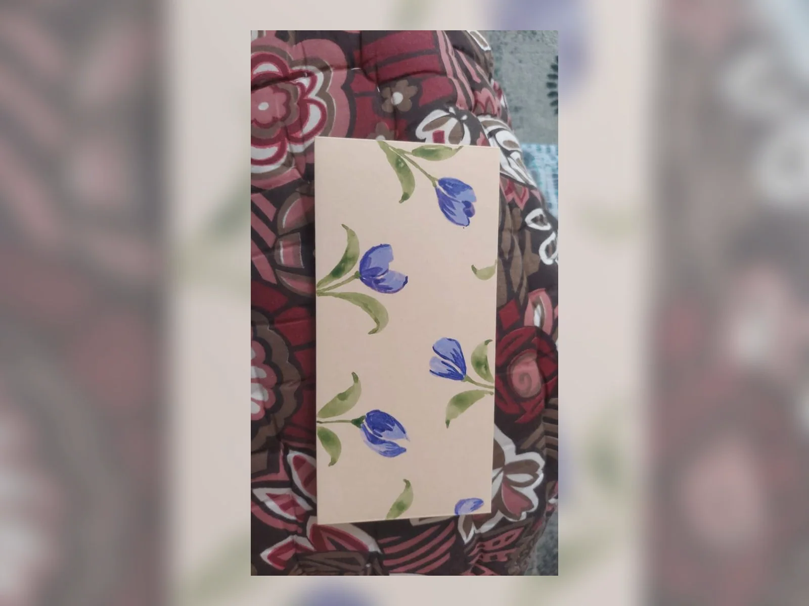Violet Petal Bookmark by Meraki Arts 53 - Paintings portfolio for wall decor and personal gifts custom requests.