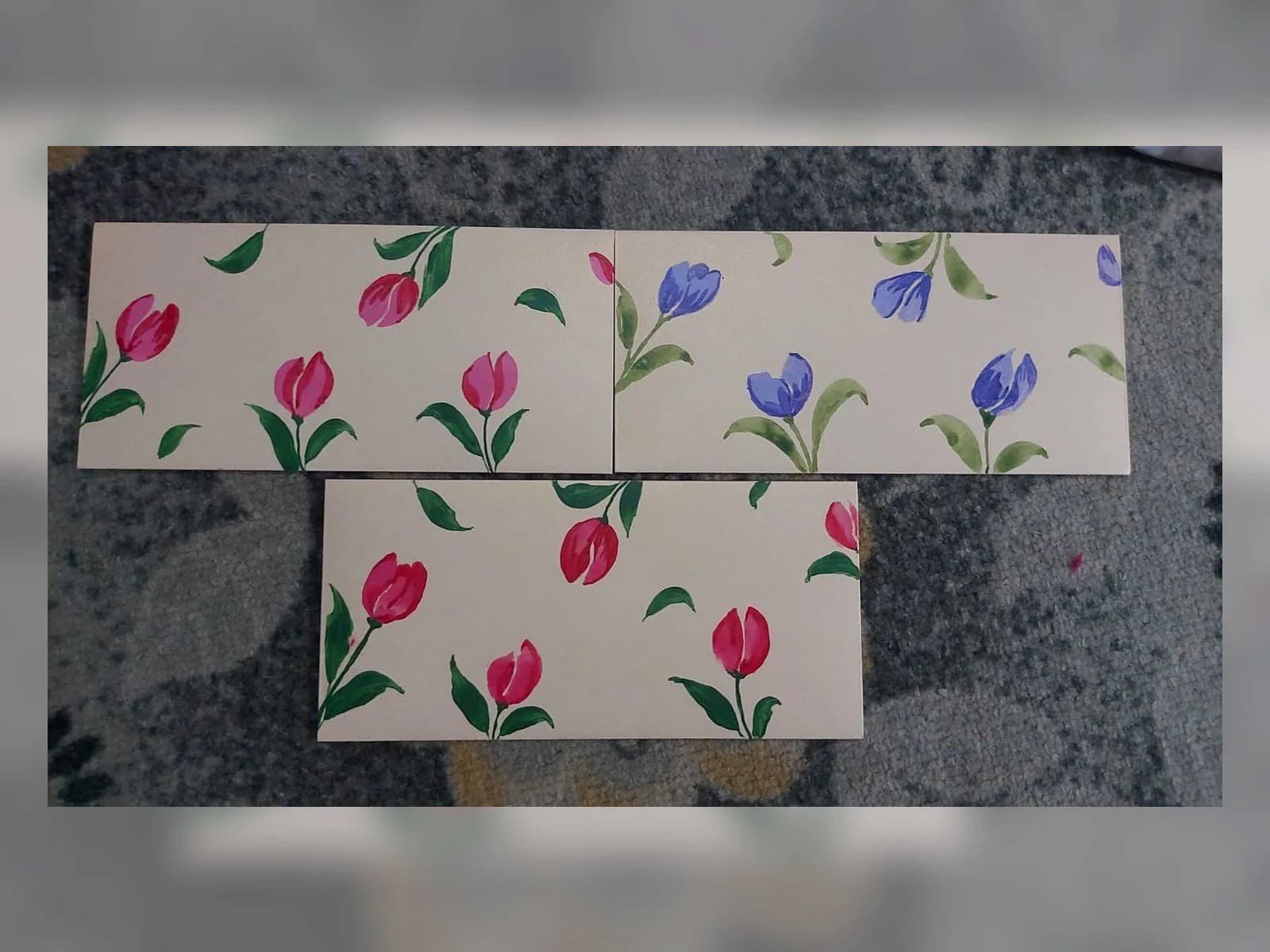 Tulip Whisper Note Set by Meraki Arts 53 - Paintings portfolio for wall decor and personal gifts custom requests.