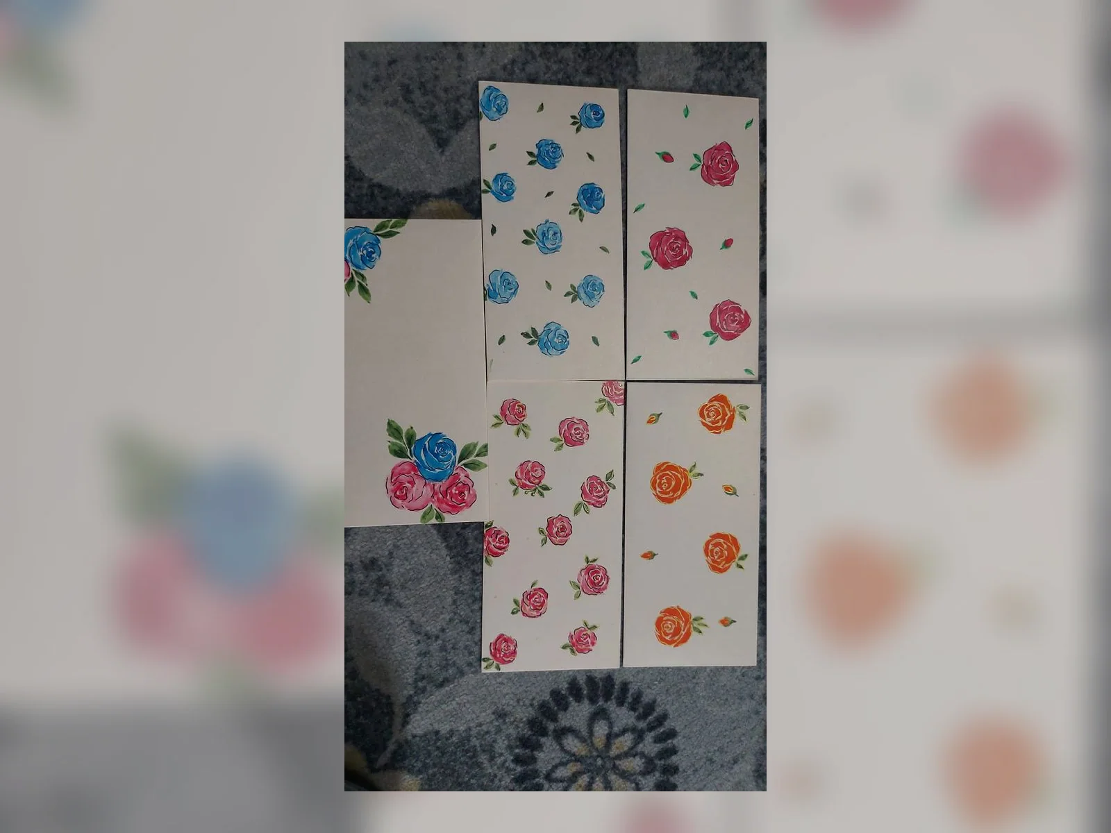 Petal Parade Note Set by Meraki Arts 53 - Paintings portfolio for wall decor and personal gifts custom requests.
