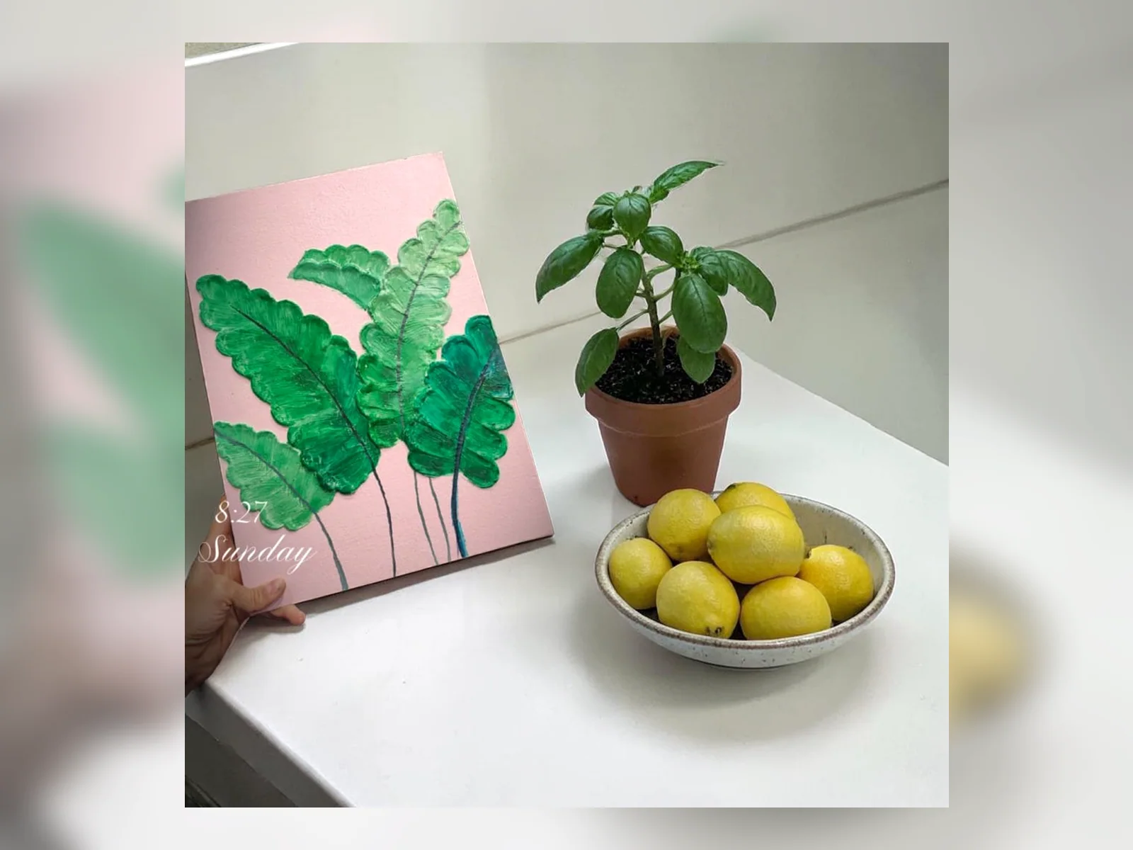 Layered Leaf Texture Display by Meraki Arts 53 - Texture Art portfolio for home styling and housewarming gifts custom requests.